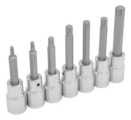 Juego De 7 Dados Punta Torx Cuadro De 1/2' Urrea® Uso Pesado