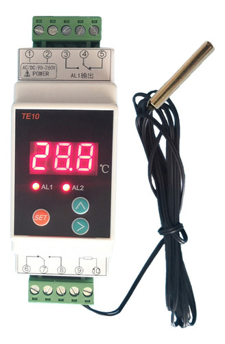 Dk Temperatura De Saída Do Termostato Em Trilho Din Ac90 ~
