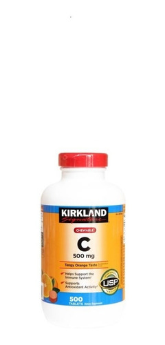 Vitamina C Kirkland 500 Mg Americana Masticable