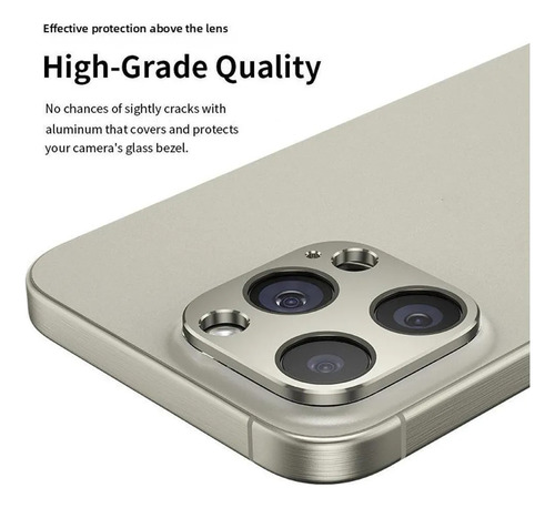 Nuevo Protector De Bisel De Cámara De Metal Para iPhone 16 P