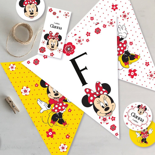 Kit Imprimible Minnie Mouse Personaje - Candy Bar