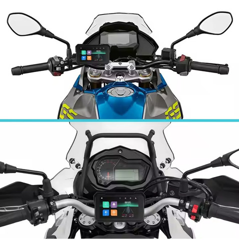Pantalla Para Moto - Android Auto Y Apple Carplay Gps Thouse Negro