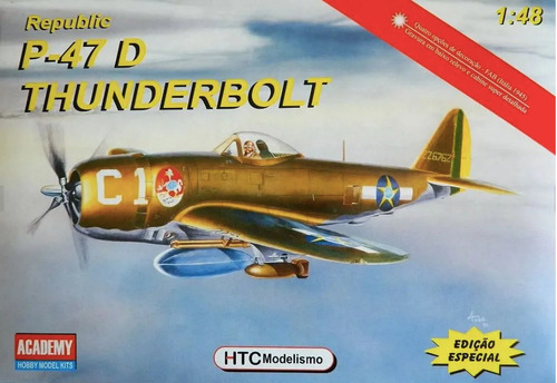 Imagem 1 de 2 de Plastimodelismo P-47d Thunderbolt Htc Academy 1/48