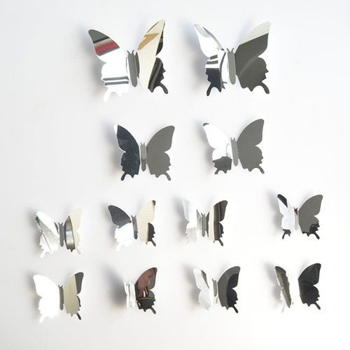 12x Pegatinas De Espejo De Mariposas, Pegatinas De Espejo