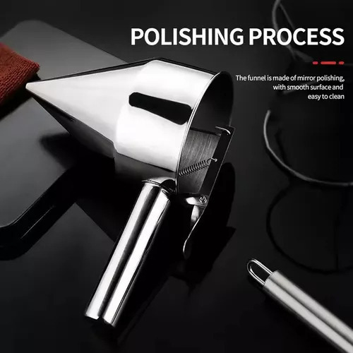 Funil Inox Dosador Confeiteiro Bicos Com Prateleira 1200ml E