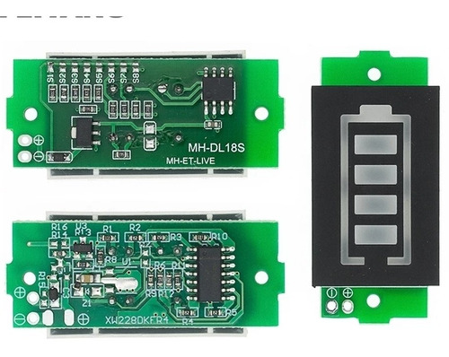 Kit Placa Bms 3s 20a Step Down Lm2596 Medidor Carga