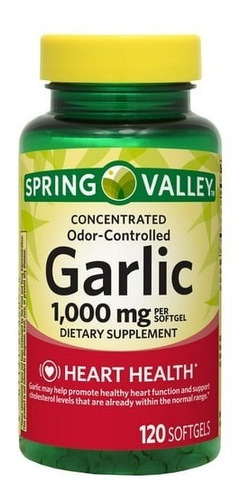 Cápsulas Extracto De Ajo Garlic Extract 1000 Mg 120 Softgel