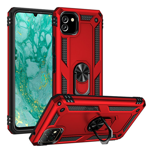 Funda Protector Uso Rudo Con Anillo Magnetico Para Samsung
