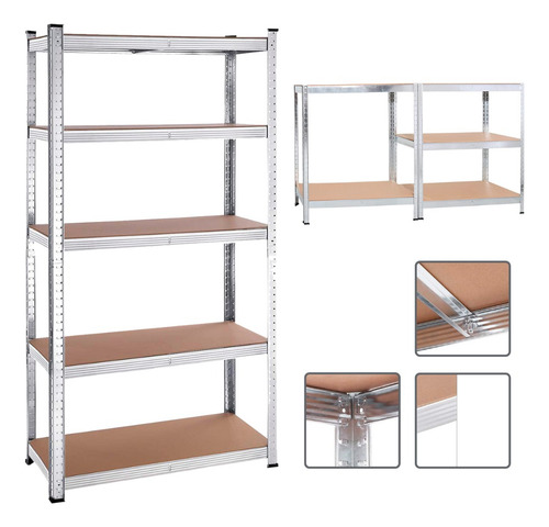 Estanteria 5 Niveles Ajustables 150 X 70 X 30 Dyllu By Total