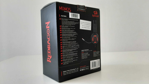 Imagem 4 de 7 de Headset Gamer Redragon Minos H210 Preto E Vermelho Seminovo
