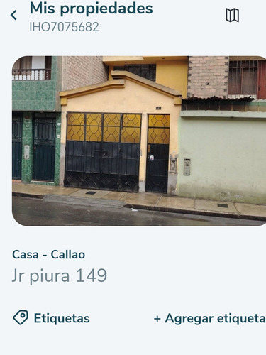 Vendo Casa En Urb San Juan Macias Callao Frente A Tottus