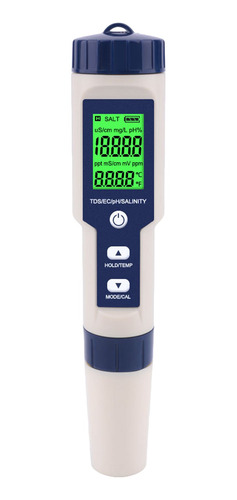 5 En 1 Lcd Tds Ph Meter Conductividad Piscina Agua Salinidad