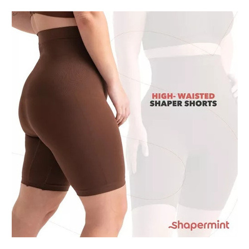 Alta Cintura Abdominal Forma Pantalones Cortos, Cinturón