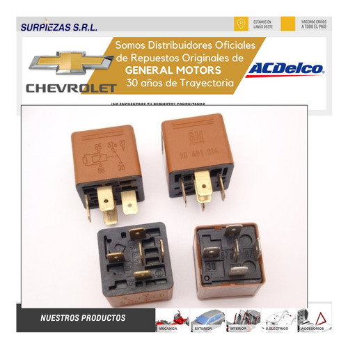Relay Electro Marron Astra/vectra/zafira Chevrolet 3c Origin