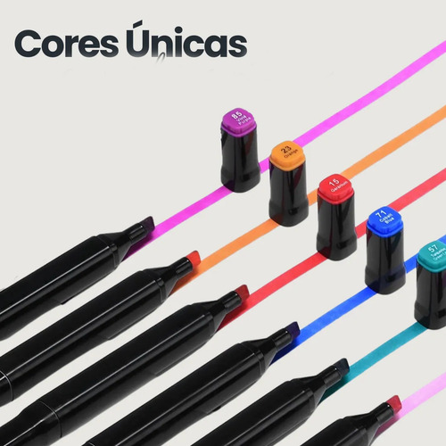 Marcadores Doble Punta Touch 120 Cores, De Secagem Rápida