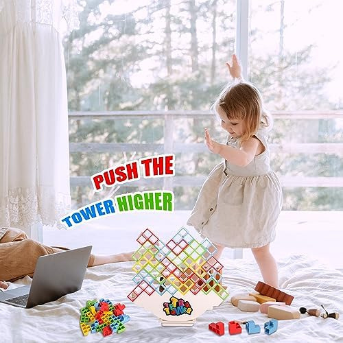 Brinquedo Blocos Empilháveis Tetra Tower Equilíbrio 32 Peças