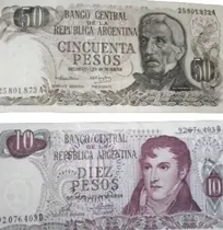 Comprar Antiguos Billetes 10 - 50 $ Sin Circulación. 