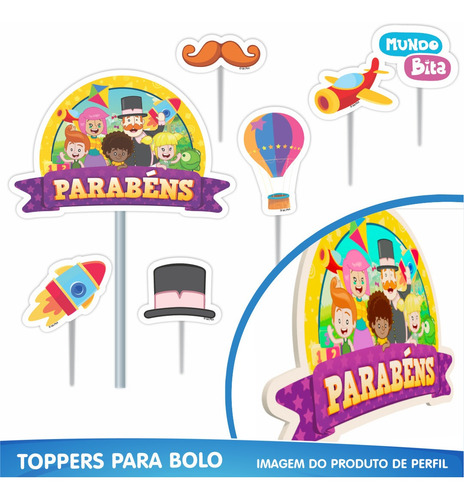 Imagem 6 de 9 de Kit Festa Fácil Mundo Bita - Decoração De Aniversário