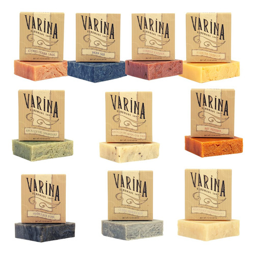 Varina Jabon Natural Para Hombre, 2 Variedades, Limpieza Sua