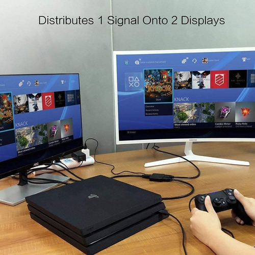 Splitter Mini Hdmi 4k 1 Entrada 2 Salidas Con Amplificador