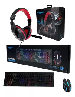 Combo Teclado Mouse Audifonos Gaming Ramko