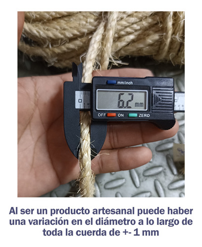 50 Metros Hilo Cuerda 6mm Henequén Ixtle Yute Mecate Decorar