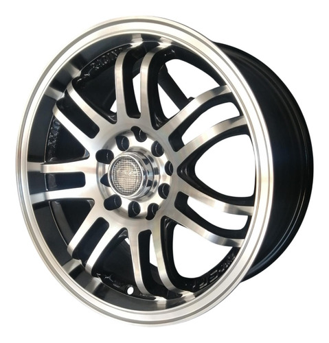Rines 15x6.5 5/100 Beetle Jetta Stratus Ibiza Sunfire 2 Pzs) Black Machine Face