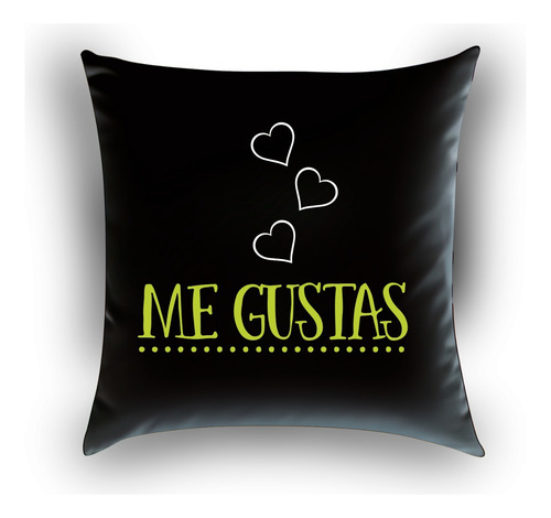 Cojin De Regalo Sorprendeme - Colección Pride Me Gustas Negro Liso