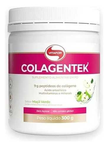 Colagentek + Maçã Verde 300g Vitafor Maçã Verde
