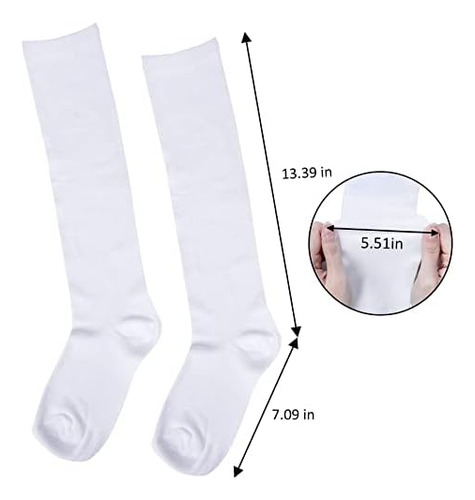 4 Pares De Calcetines Casuales De Algodón Hasta La Rodilla P