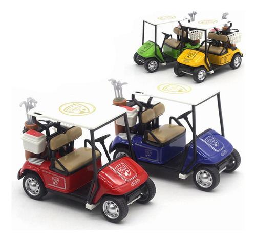 4 Uds Carrito De Golf Vehículos Juguete Aleación Push And