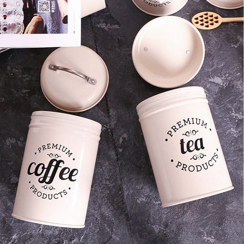 Té Café Azúcar Cocina Almacenamiento Botes Tarros Ollas