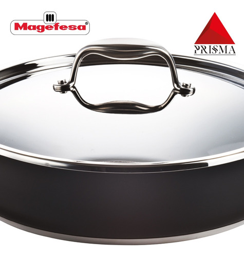 Magefesa Prisma Tartera 28 Cm Acero Inoxidable Negro