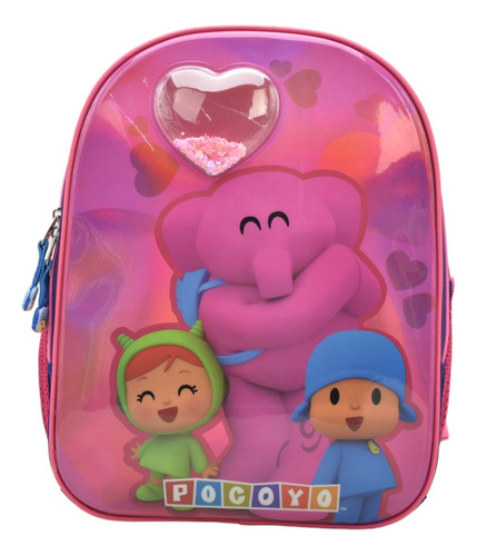 Mochila Pocoyo Corazones Primaria Py66093 Chenson 