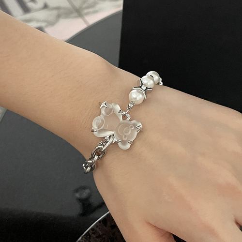 Nueva Pulsera Starburst Con Osito De Perlas