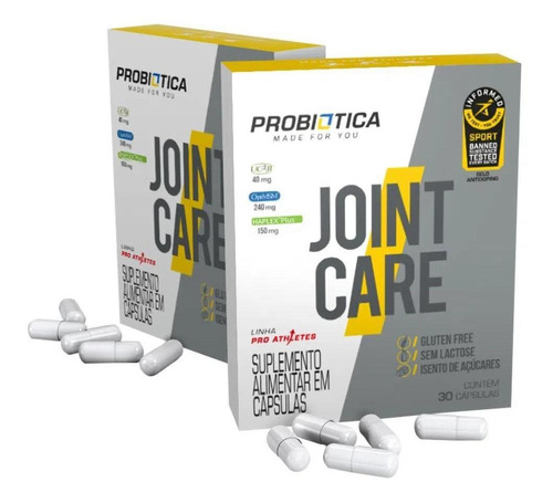 Joint Care 30 Cápsulas Probiótica Pro Athletes Haplex Plus Sabor Sem sabor