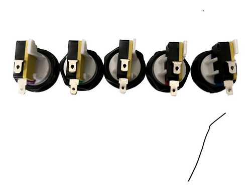 12 Botones Arcade Bicolor Y Micros Zippy