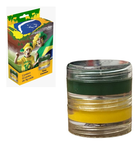 Tinta Facial Brasil Verde E Amarelo Copa Do Mundo