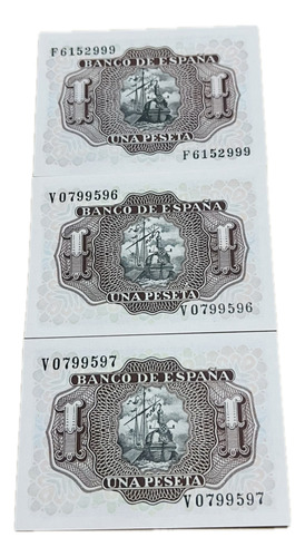 Billete De 1 Peseta España, Marqués De Santa Cruz 1953 Unc