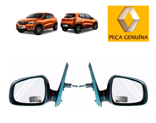 Kit Retrovisor Direito Esquerdo Manual Kwid 2016 963315500r