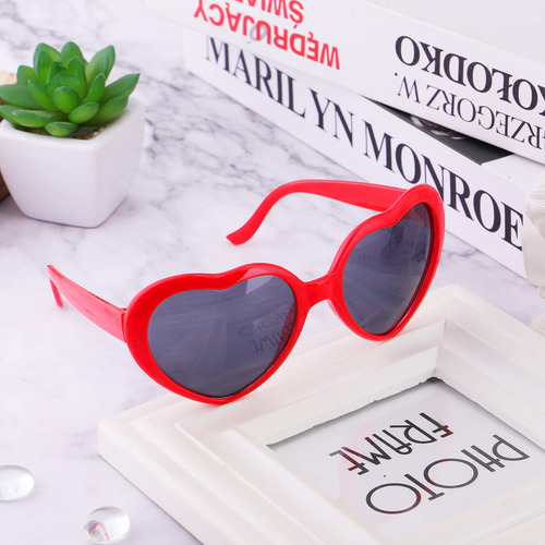 Imagen 7 de 8 de Gafas De Difracción Fenical Rojo Forma De Corazón Festival L