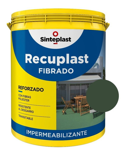 Recuplast Fibrado Sinteplast Blanco Rojo X 20lts Impermeable