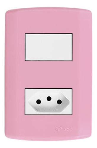 Interruptor Paralelo Three Way + Tomada 20a Modular Rosa