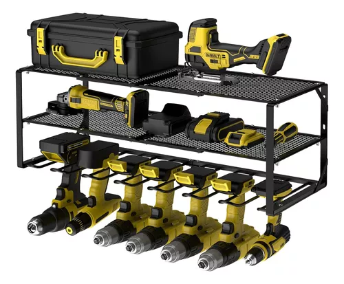 Soporte de pared para herramientas eléctricas, soporte de pared de acero  aleado, organizadores de garaje y almacenamiento, para herramientas