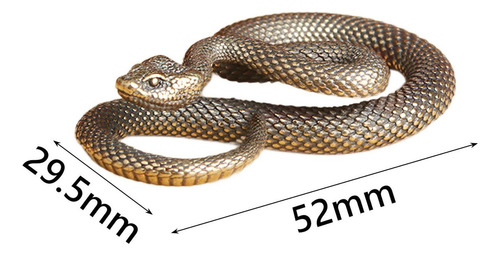3 Llavero De Serpiente Colgante De Latón, Estatua De