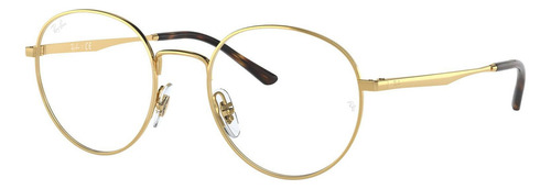 Armação De Óculos Ray Ban Rb3681v 2500 50 - Dourado - 50