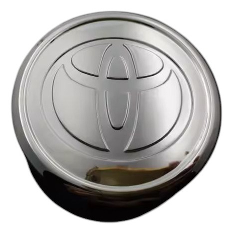 Centro Ring Toyota Corolla Plateado Relieve Invertido, 57 Mm