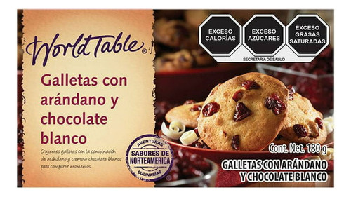 Galletas World Table Arandano Chocolate Blanco 180 G