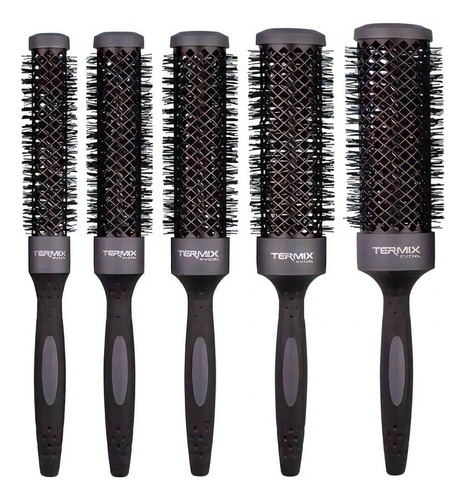 Termix Cepillos Para Cabello Estilista 5 Pzas Profesional Xl Color Gris