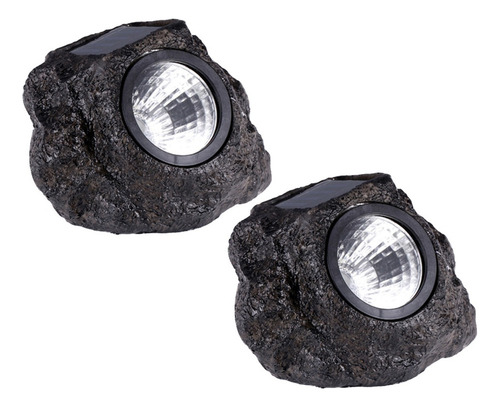 2 Piezas De Simulación Solar De Piedra De La Lámpara Imperme